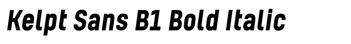 Kelpt Sans B1 Bold Italic